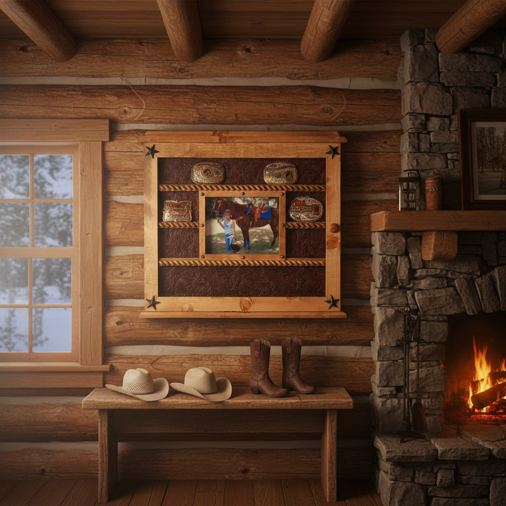 14 Buckle Display Faux - Glass Door Front - Other Backgrounds Available