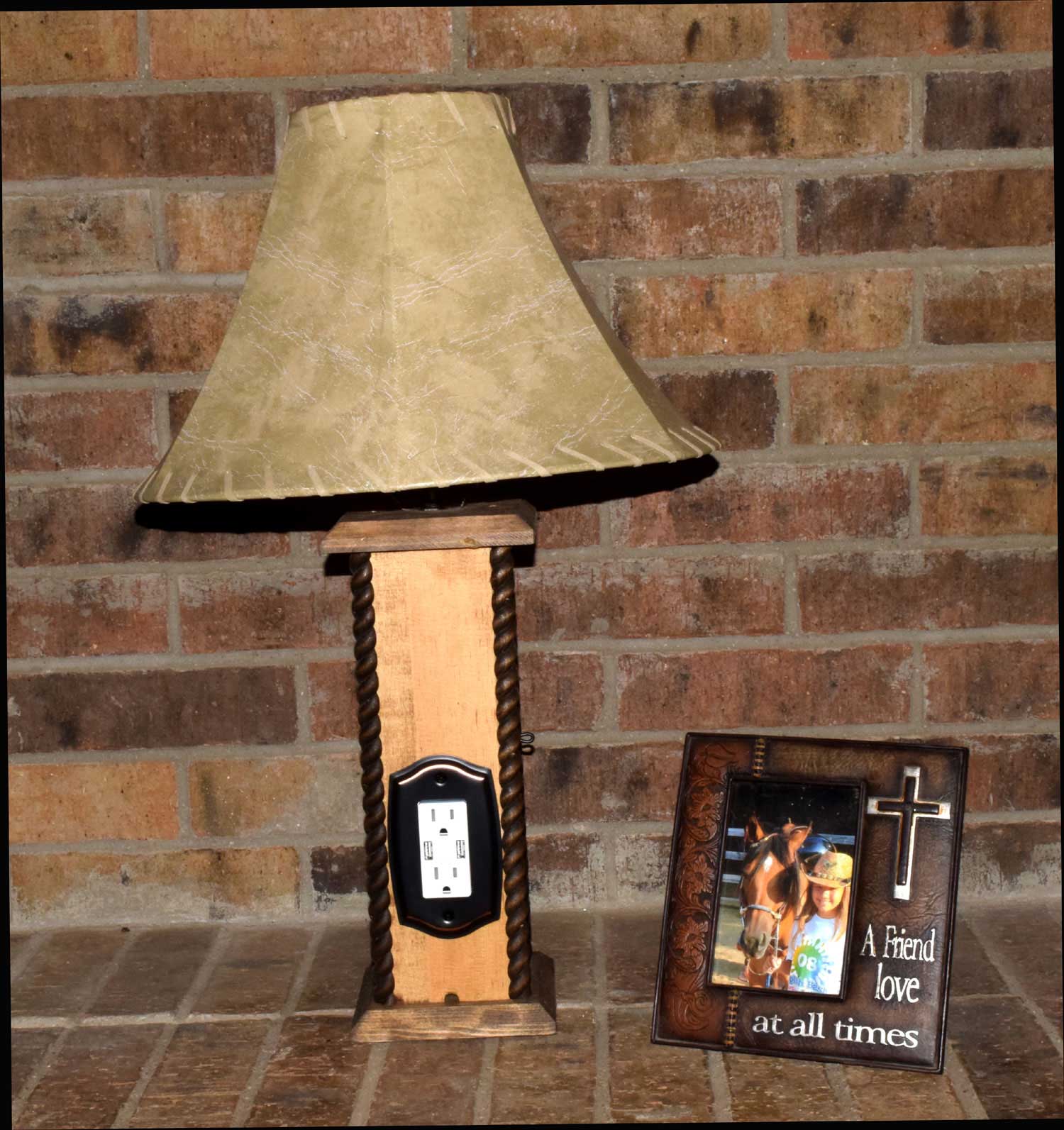 24" Rustic Western Table Lamps with USB Charging Port. These beautiful Western table lamps are perfect for the cabin or your rustic Decor