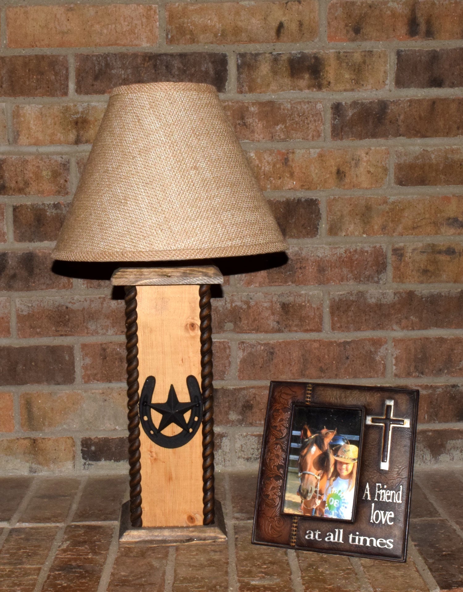 24" Rustic Western Lamps - Star & Horseshoe Table Lamp. These beautiful Western table lamps are perfect for the cabin or your rustic Decor