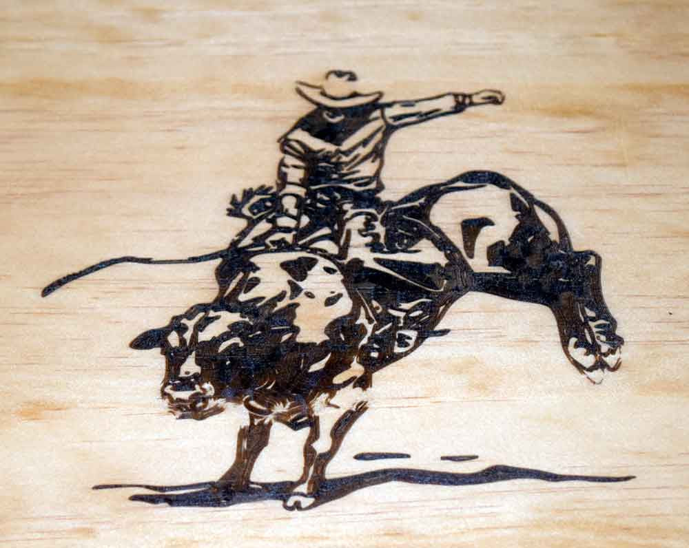 Bull Rider Handmade Jewelry Box - Faux Leather Lined
