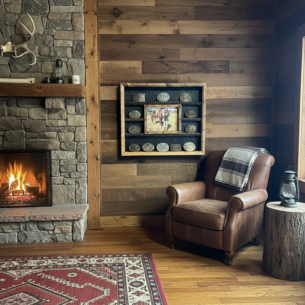 14 Buckle Display with 8x10 Picture Frame - No Stars