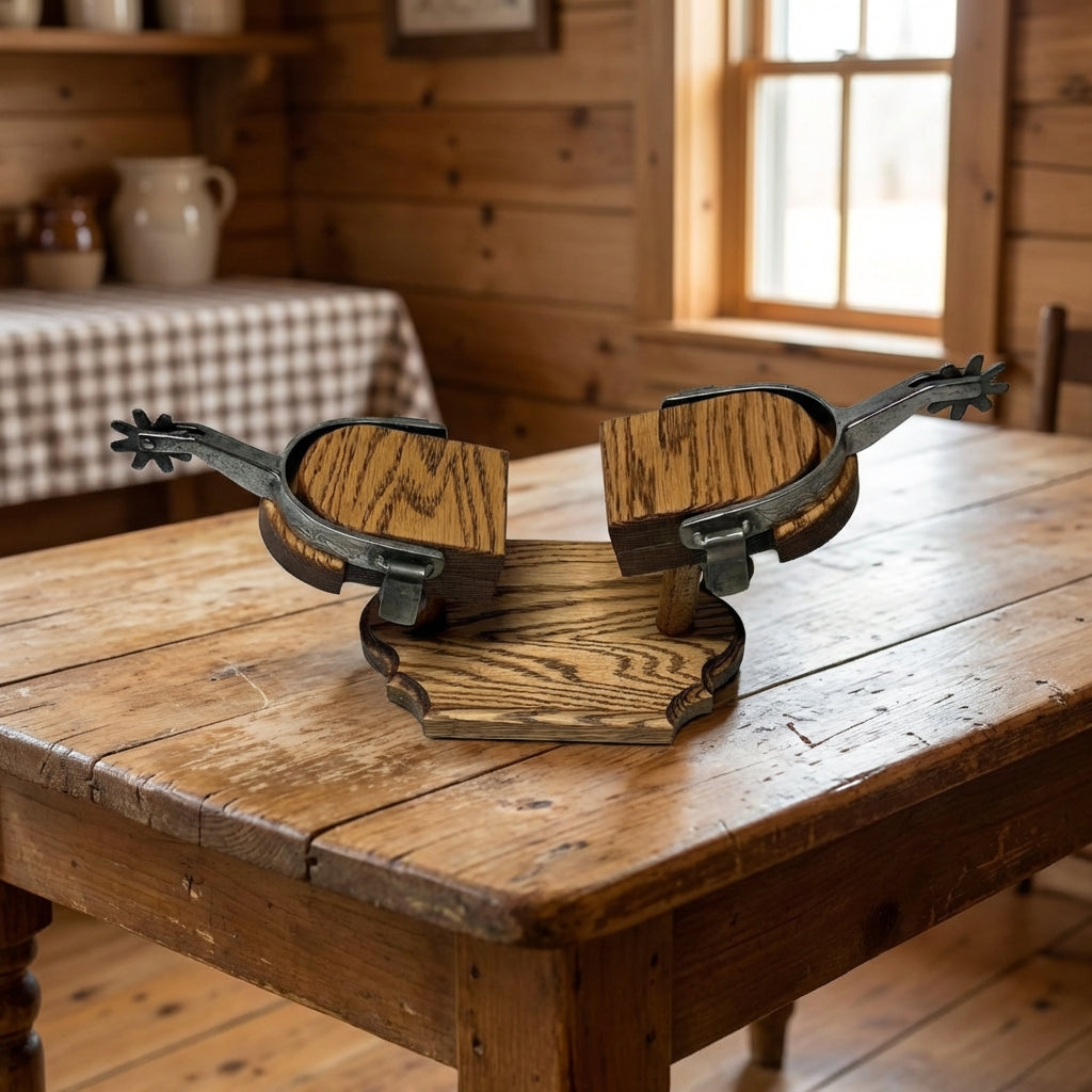 Trophy Spur Stands - Solid Oak
