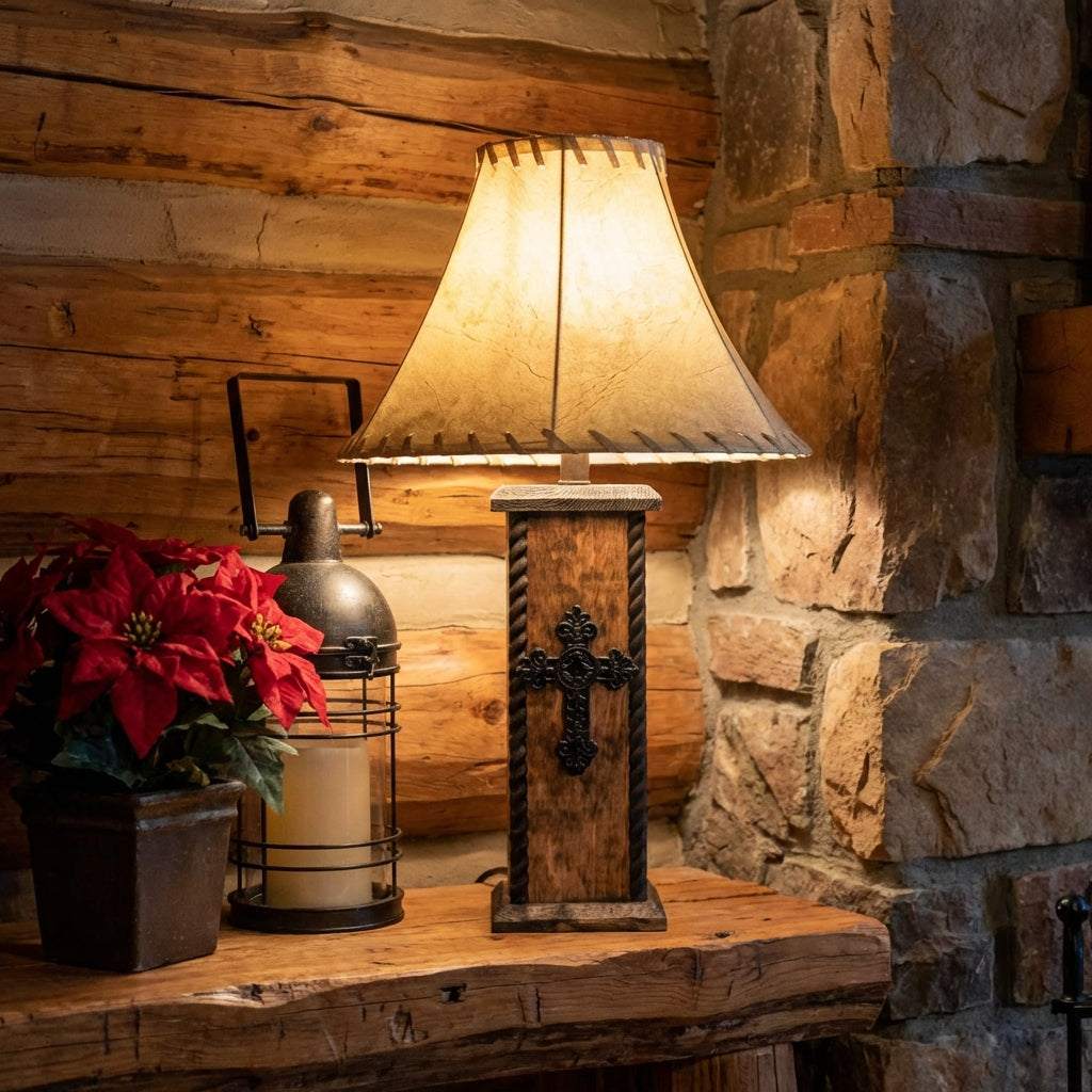 24" Rustic Western Table Lamps with USB Charging Port. These beautiful Western table lamps are perfect for the cabin or your rustic Decor