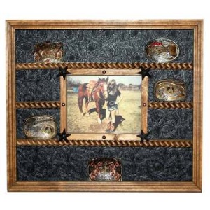 14 Buckle Display with 8x10 Picture Frame - Many Backgrounds Available - Image 4