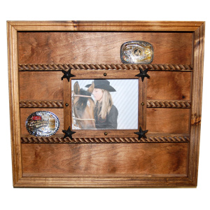 14 Buckle Display with 8x10 Picture Frame - Many Backgrounds Available - Image 3