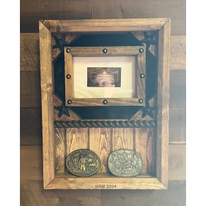 2 Buckle Display Case with 5 x 7 Picture Frame - Image 2