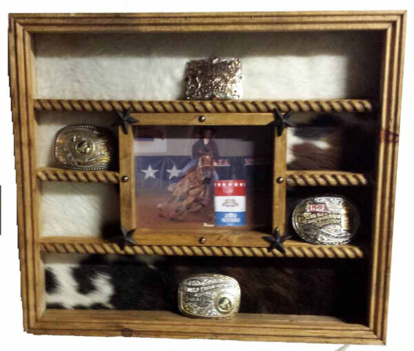 14 Buckle Display with 8x10 Picture Frame - Many Backgrounds Available - Image 6