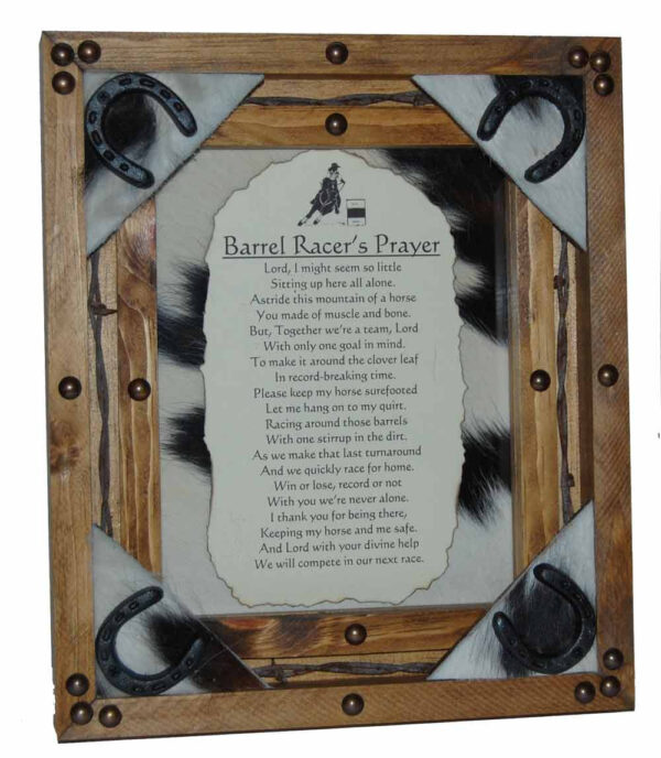 Pine Framed Barrel Racers Prayer