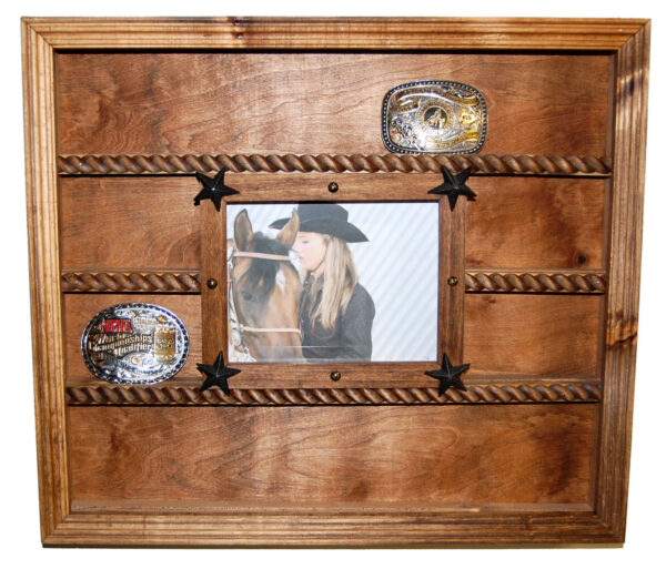 14 Buckle Display with 8x10 Picture Frame - Many Backgrounds Available - Image 3