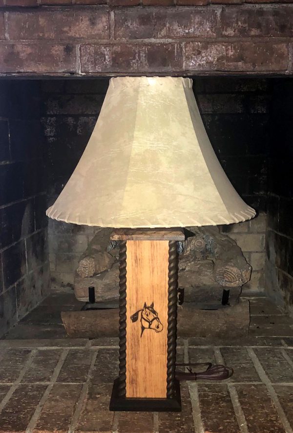 Rustic Western Table Lamps. Engraved Horse Head Lamp. These beautiful Western table lamps are perfect for the cabin or your rustic Decor